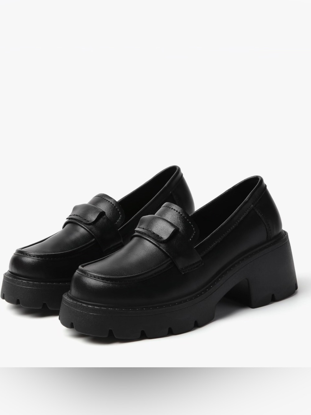 Women’s Black Platform Loafers